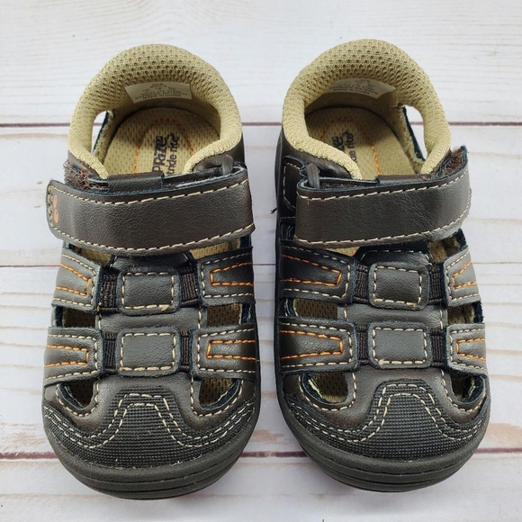 Stride‎ Rite Surprize Baby Toddler Boys Brown Sandals Size 4 Ace - Picture 2 of 8